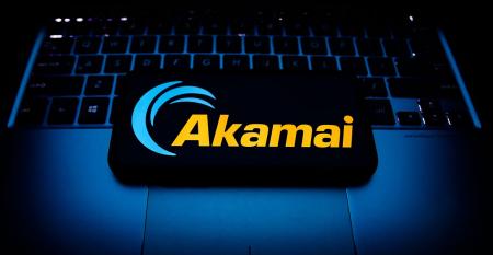 Akamai logo on top of a keyboard